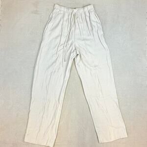 Leslie fay haberdashery beige rayon Rayon Blend lounge Pants size M sku124-LRS